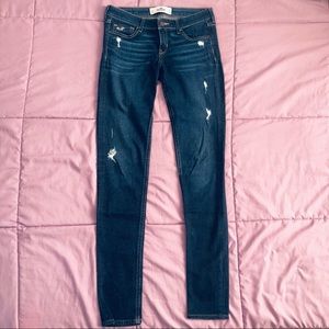 Hollister distressed straight leg jeans